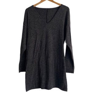 Zara Women’s Oversized Long Gray Sweater Size L